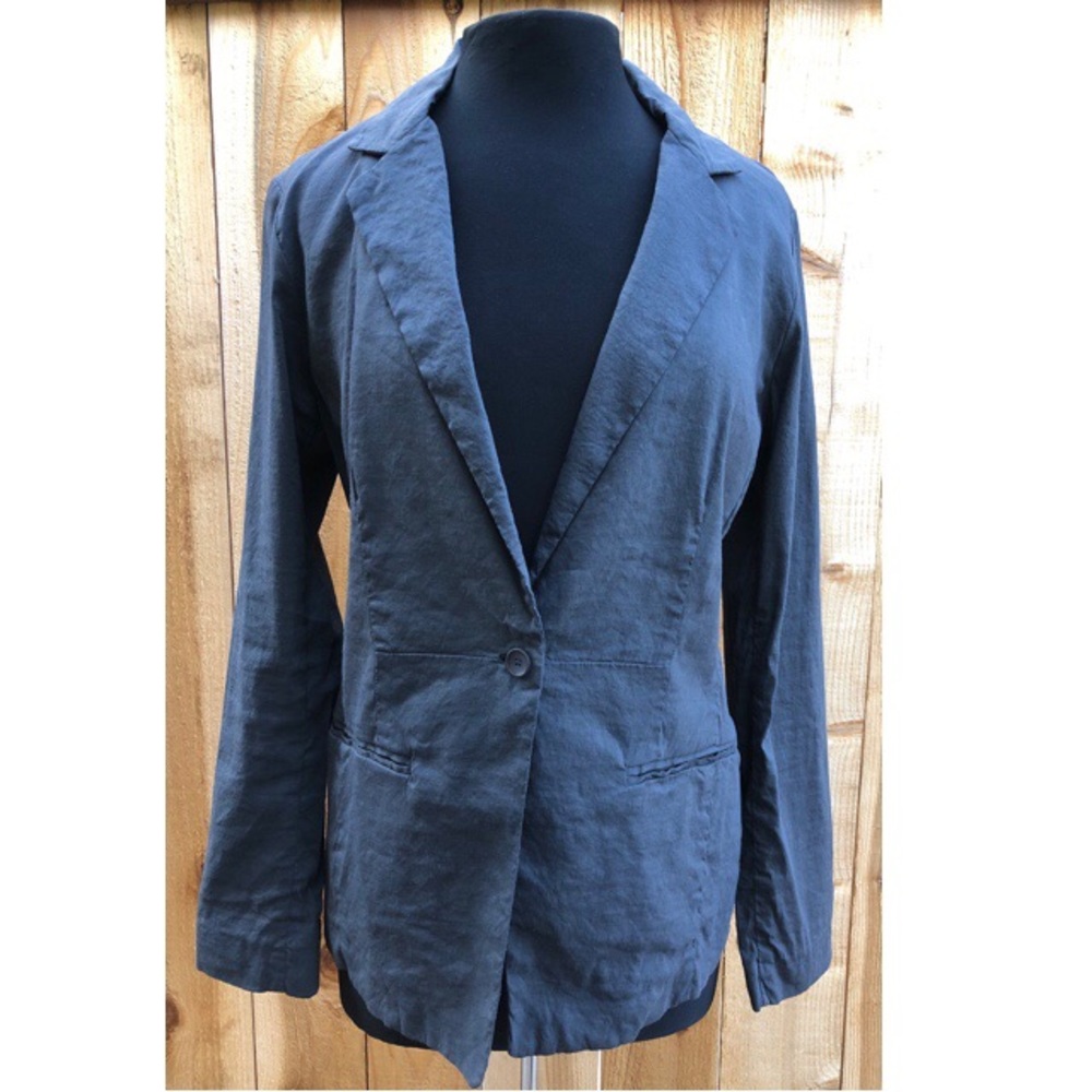 Eileen Fisher Linen Graphite Blazer size 12 New